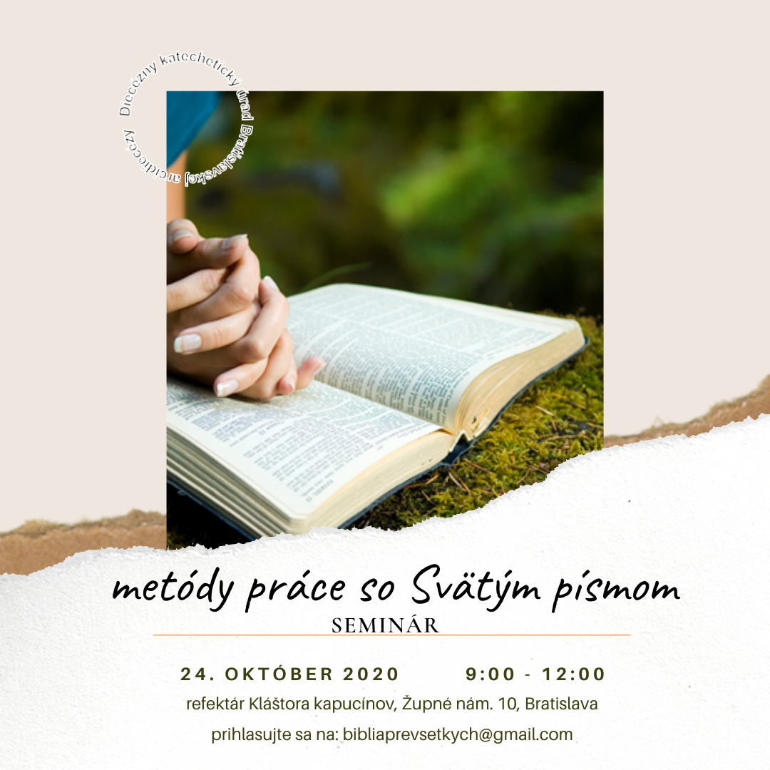 Seminár „Metódy práce so Svätým písmom“ – ZRUŠENÝ
