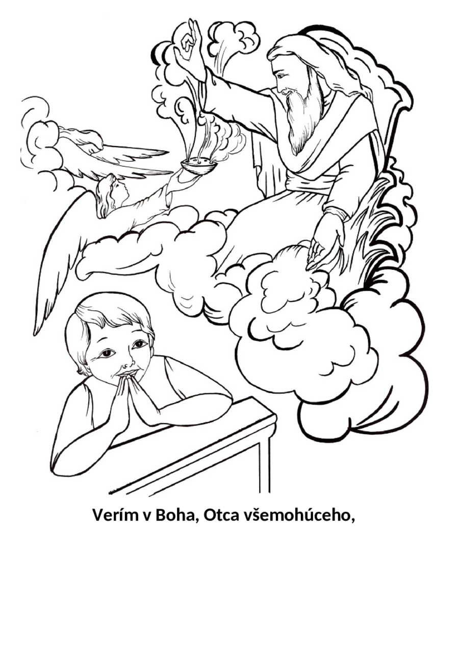 Verím v Boha – vymaľovánky